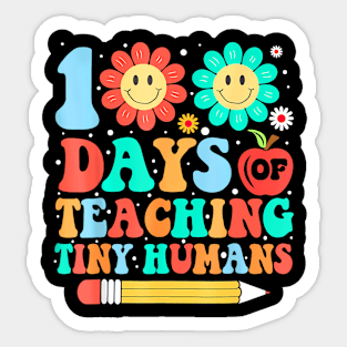 100Th Day Of School Teacher Kids 100 Days Of Teaching Sticker